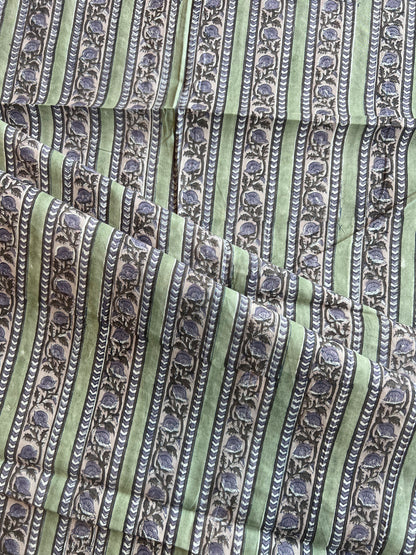 Pure Cotton Hand Block Printed Fabric