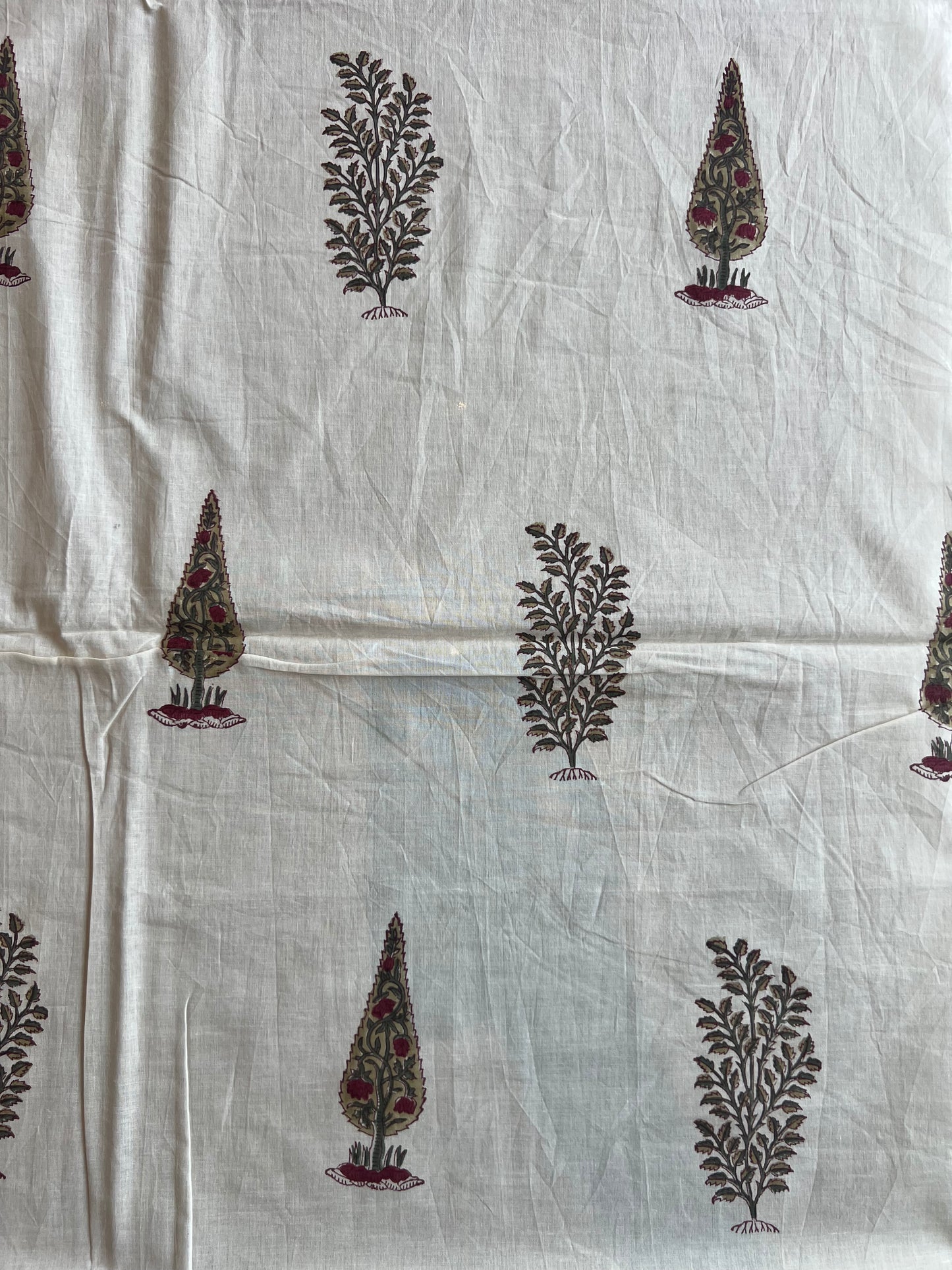 Pure Cotton Hand Block Printed Fabric