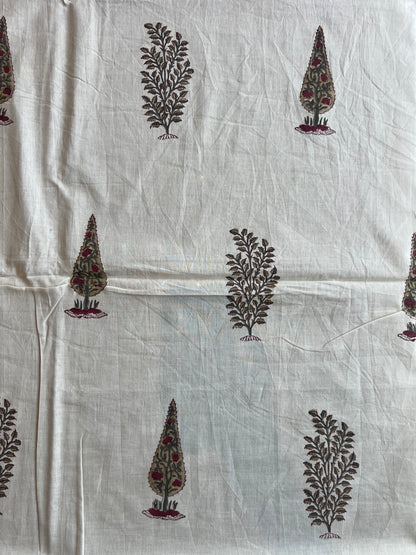Pure Cotton Hand Block Printed Fabric