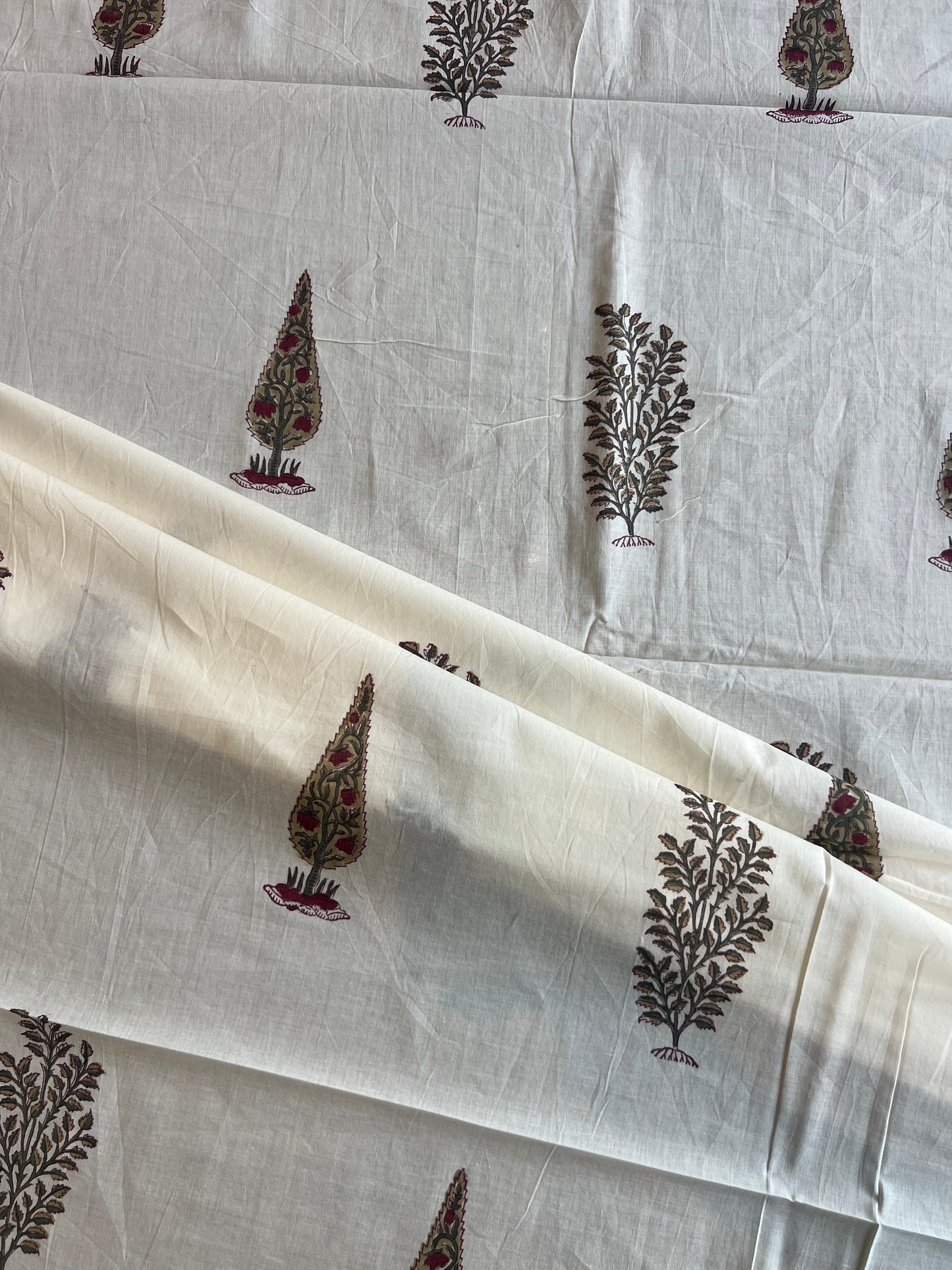Pure Cotton Hand Block Printed Fabric