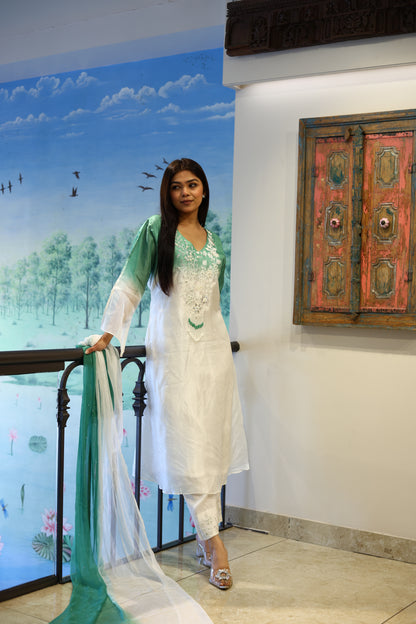 Ombre Hand Work Suit