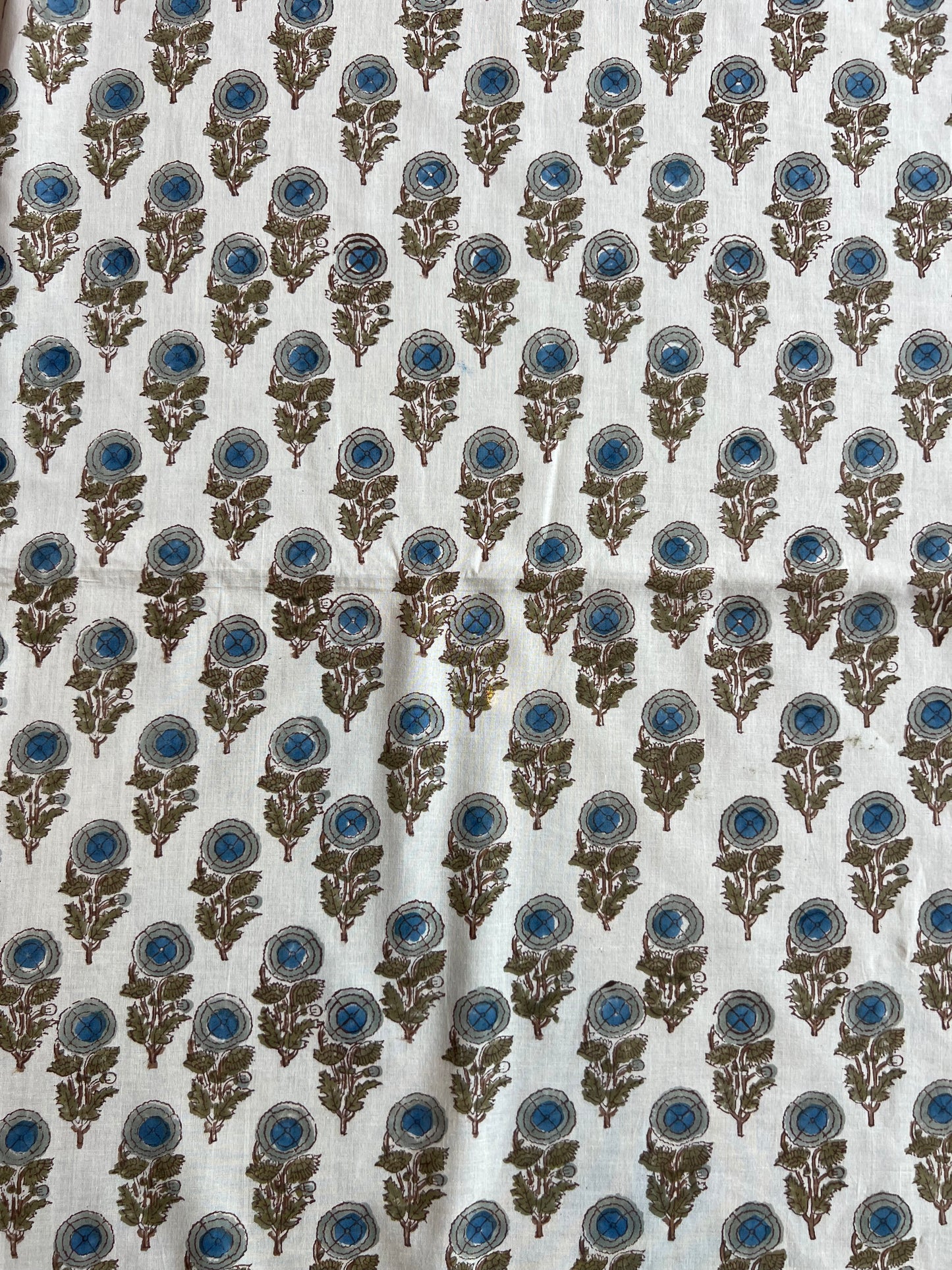 Pure Cotton Hand Block Printed Fabric