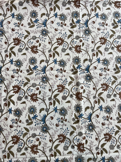 Pure Cotton Hand Block Printed Fabric
