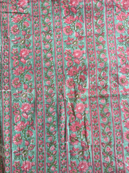 Pure Cotton Hand Block Printed Fabric