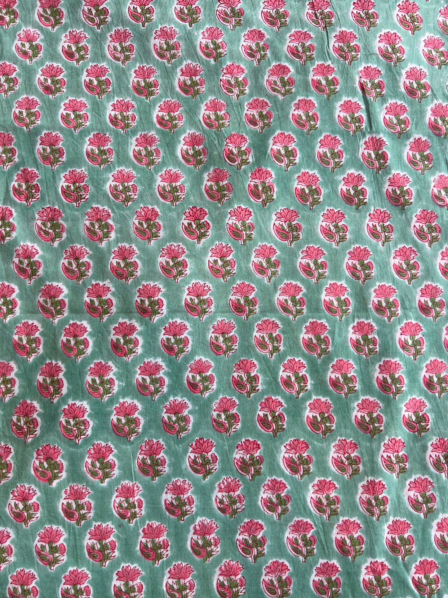 Pure Cotton Hand Block Printed Fabric