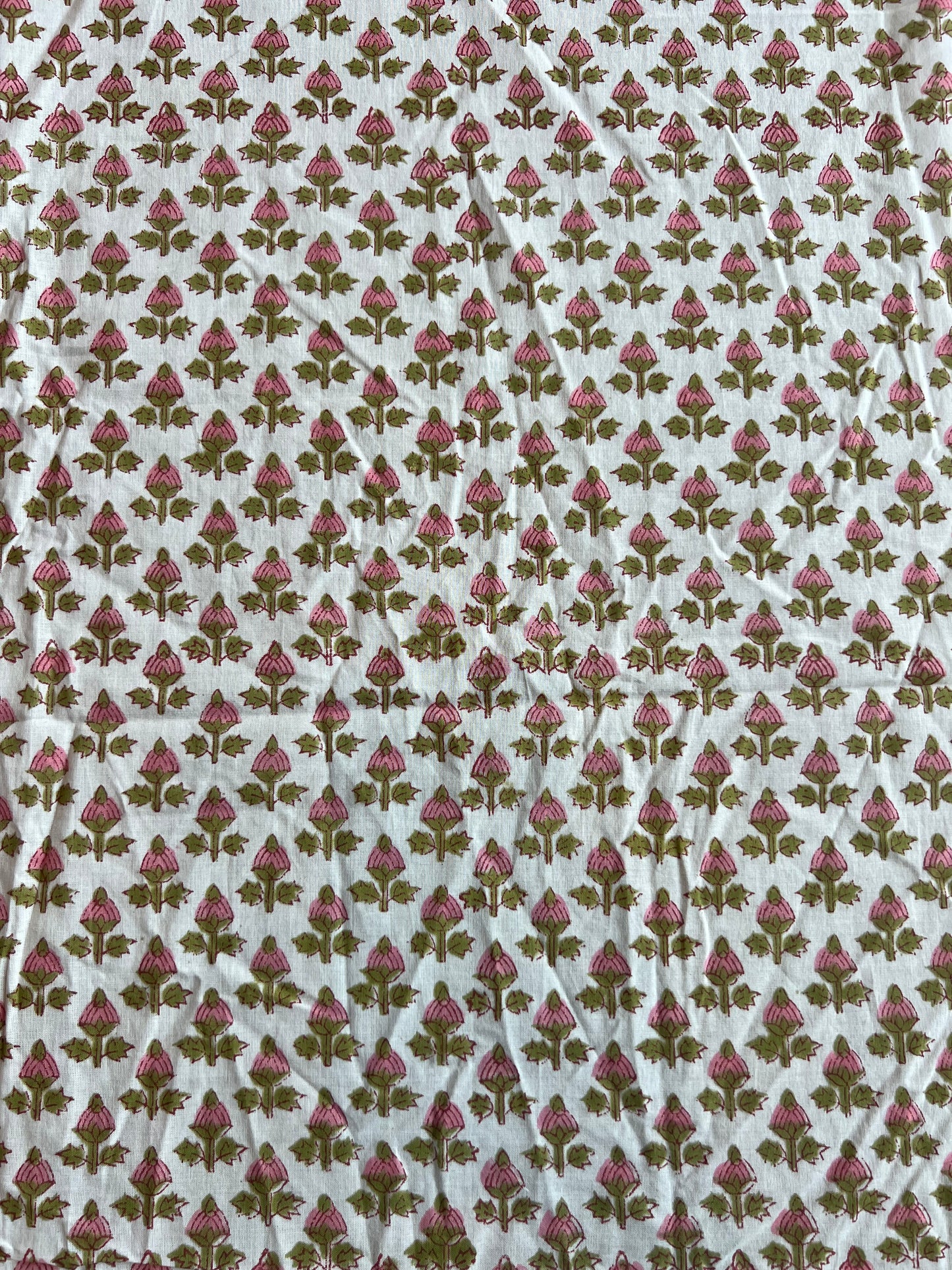 Pure Cotton Hand Block Printed Fabric