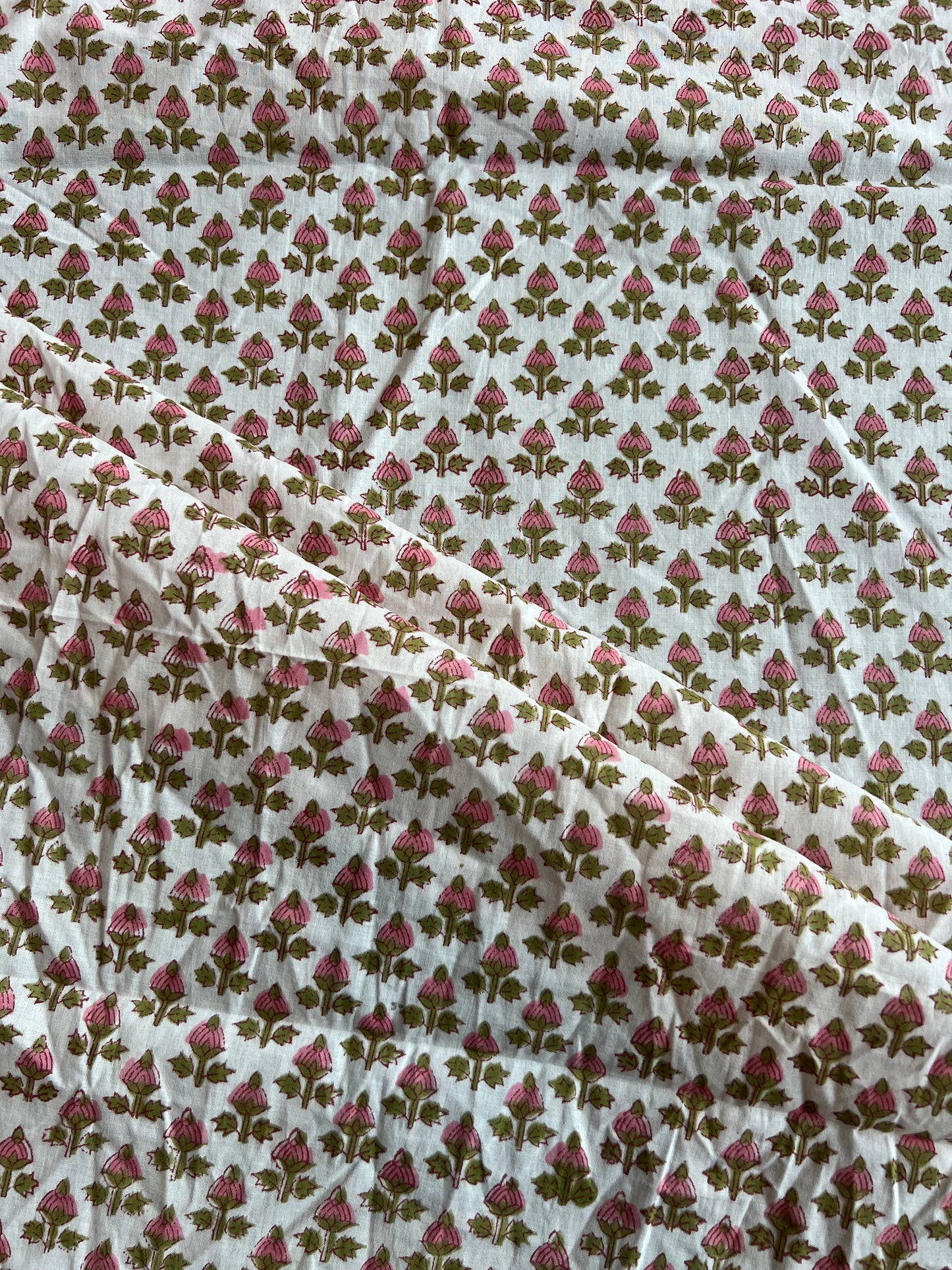 Pure Cotton Hand Block Printed Fabric