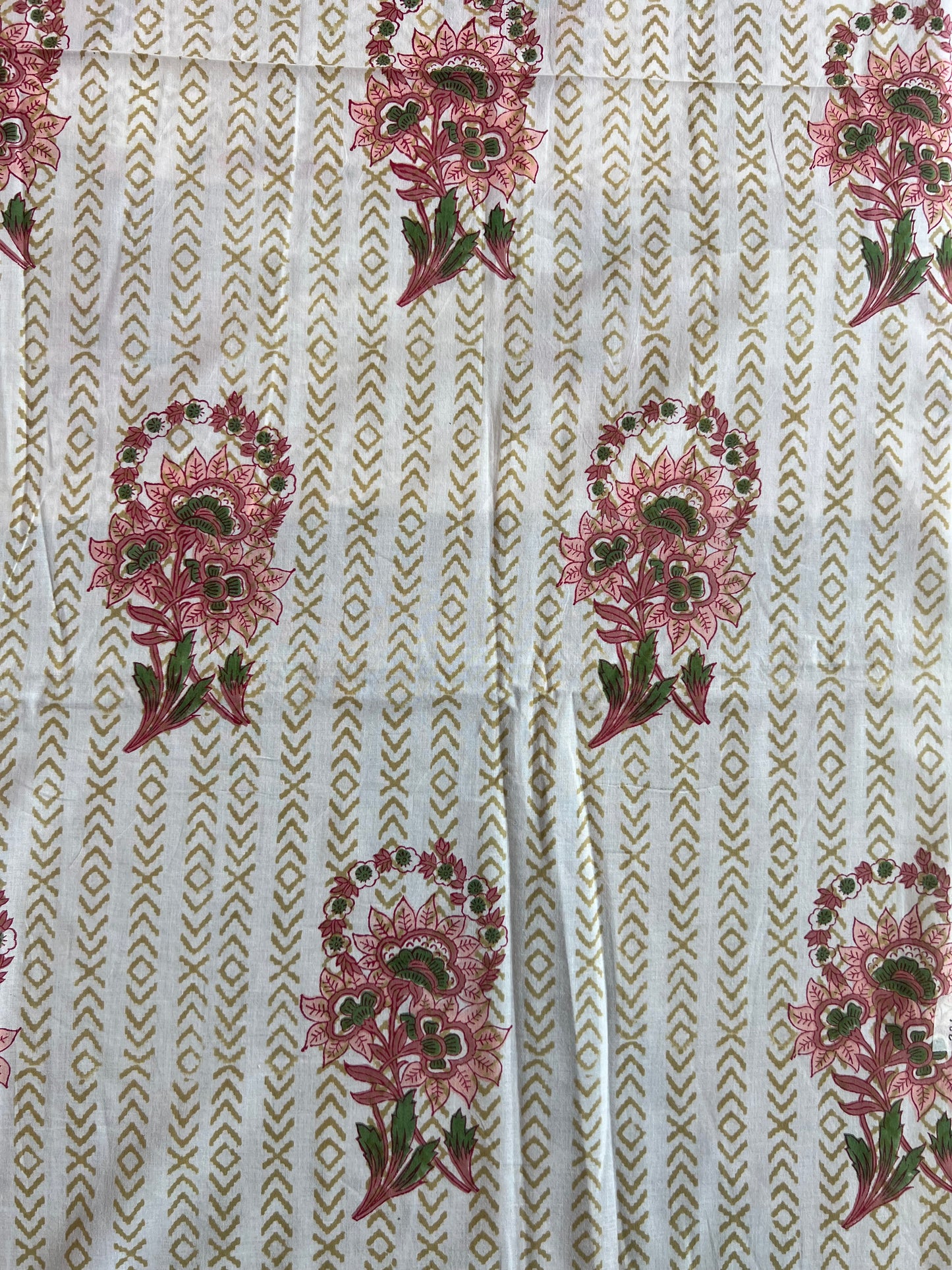 Pure Cotton Hand Block Printed Fabric