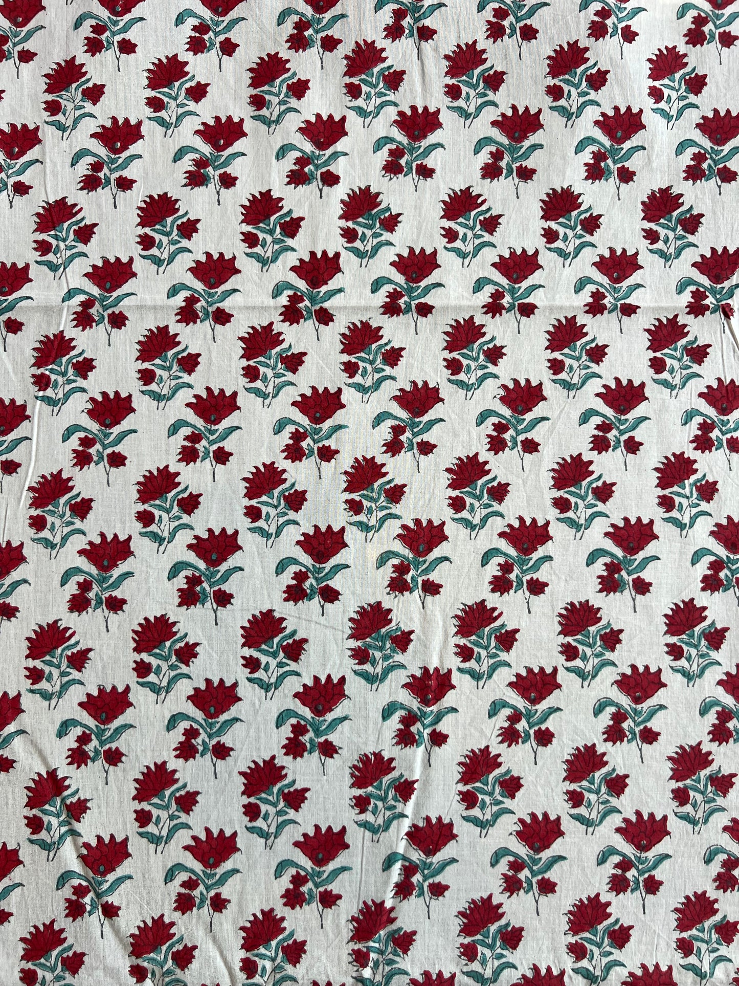 Pure Cotton Hand Block Printed Fabric