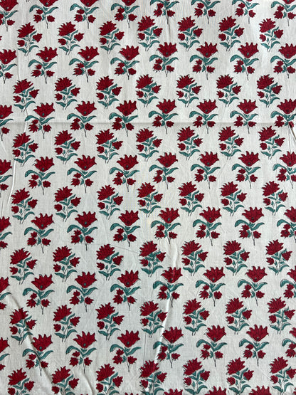 Pure Cotton Hand Block Printed Fabric