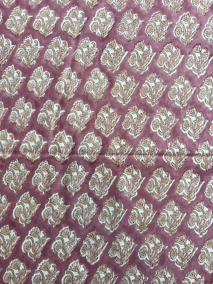 Pure Cotton Hand Block Printed Fabric