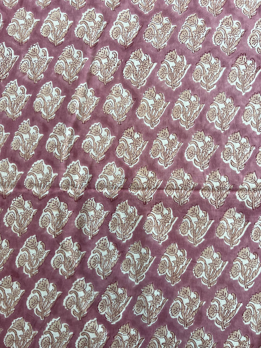 Pure Cotton Hand Block Printed Fabric