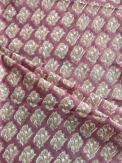 Pure Cotton Hand Block Printed Fabric