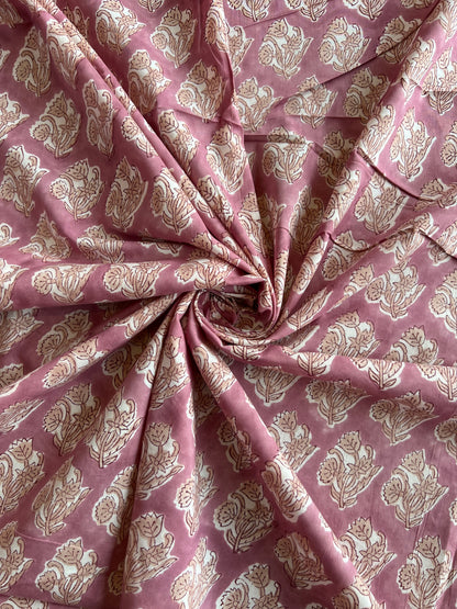 Pure Cotton Hand Block Printed Fabric