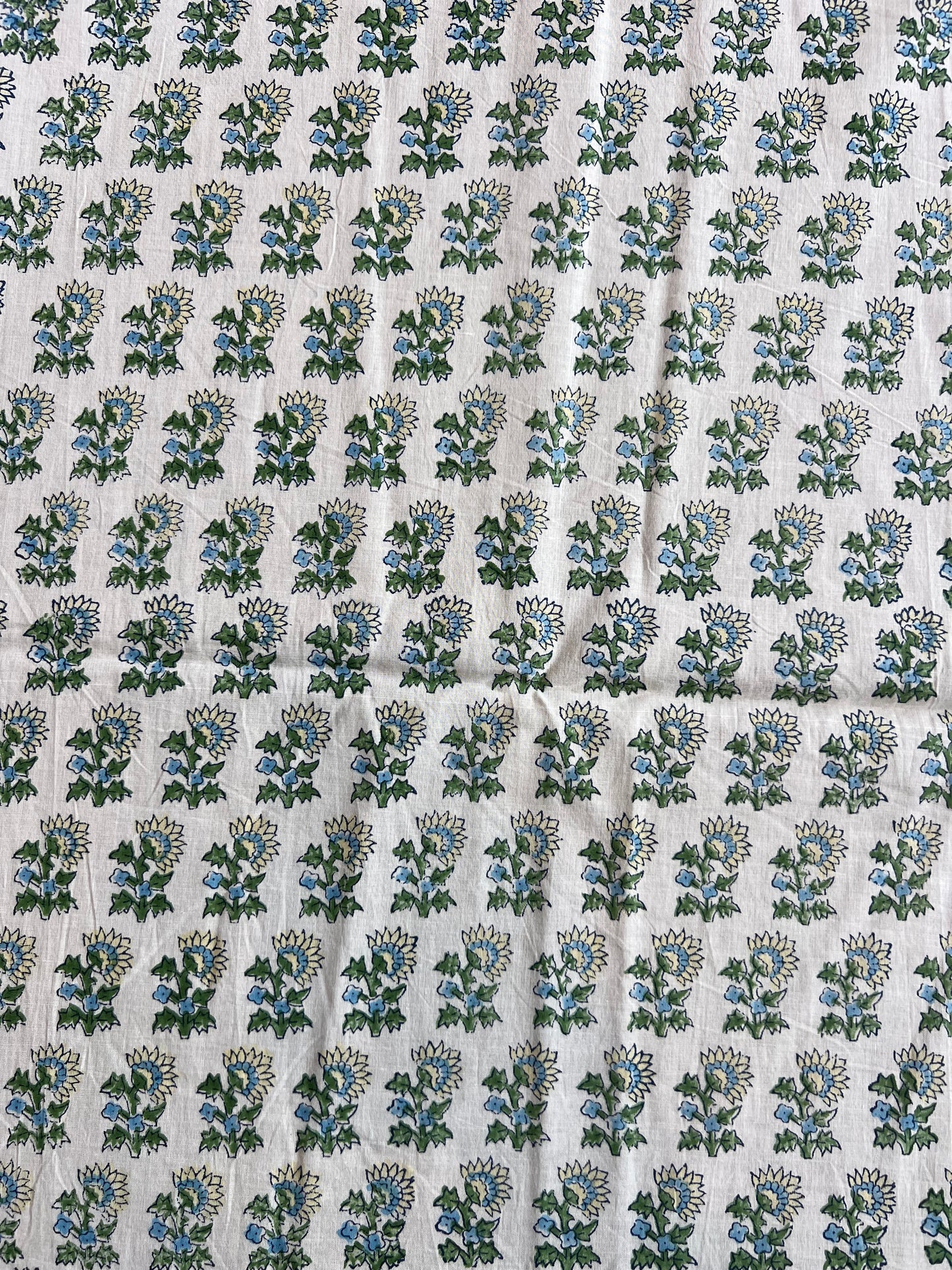 Pure Cotton Hand Block Printed Fabric