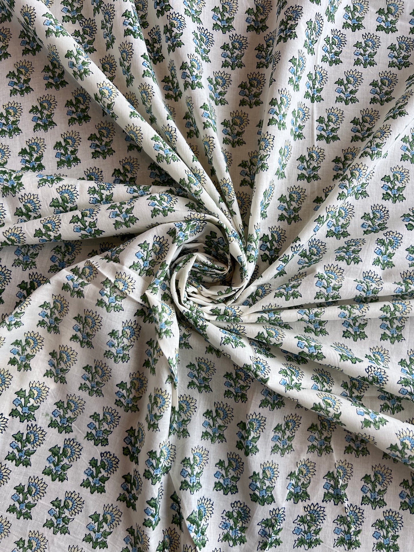 Pure Cotton Hand Block Printed Fabric