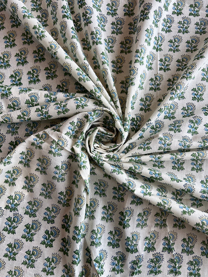 Pure Cotton Hand Block Printed Fabric