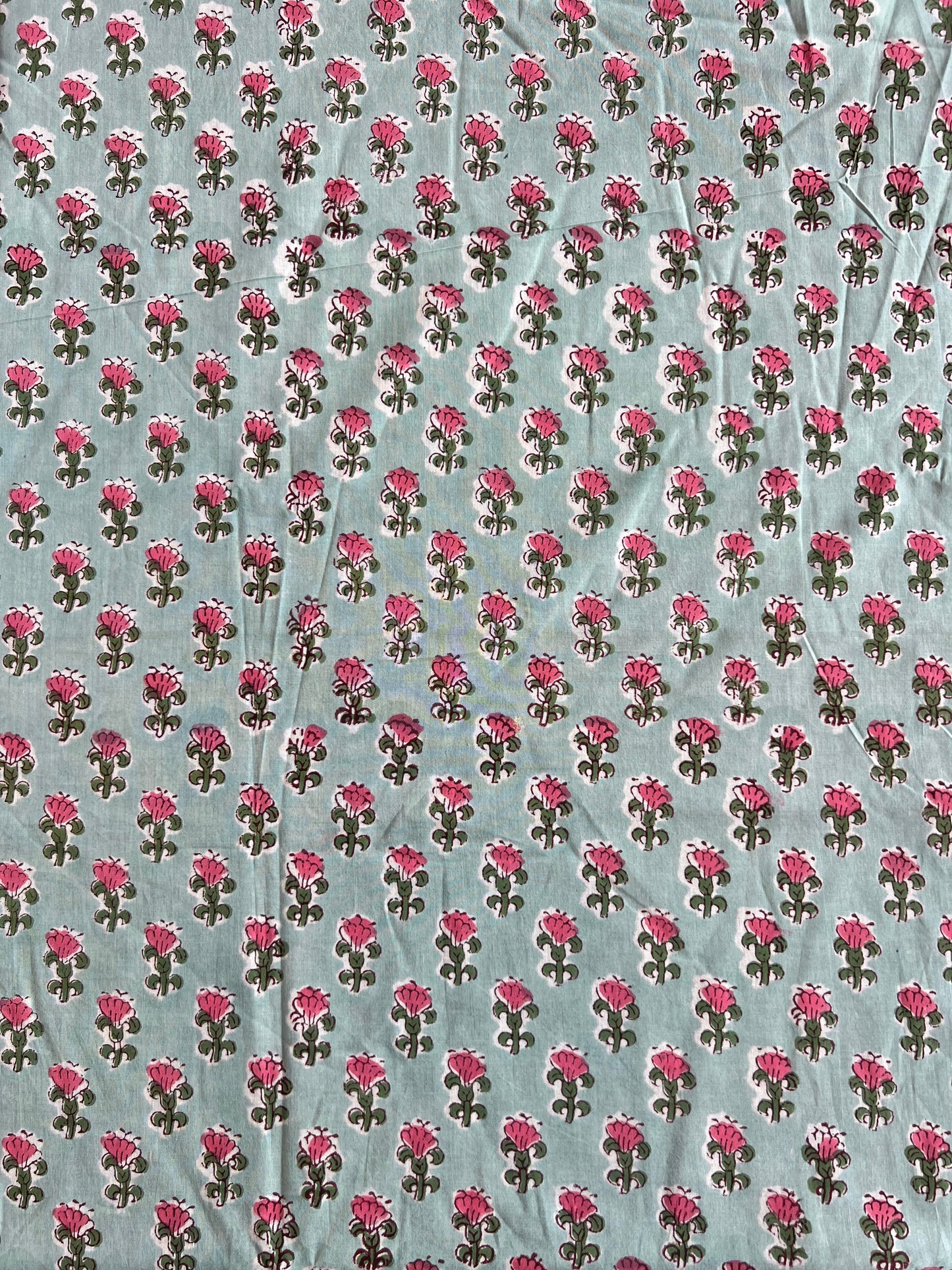 Pure Cotton Hand Block Printed Fabric