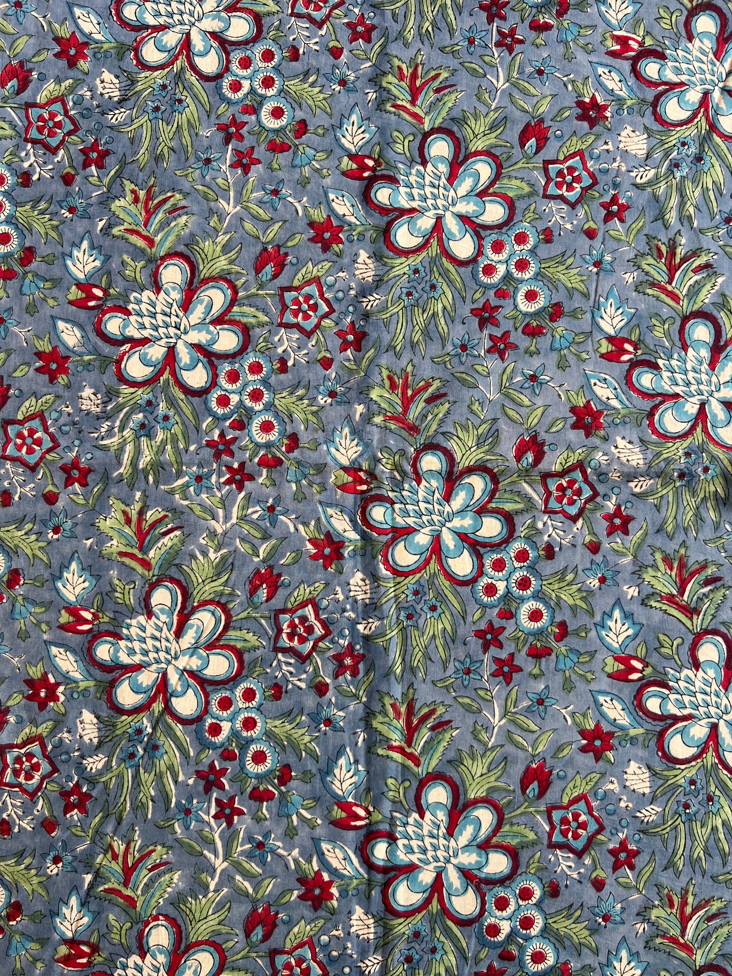Pure Cotton Hand Block Printed Fabric