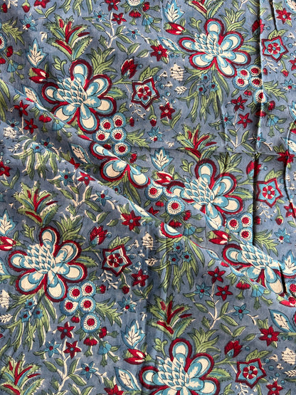 Pure Cotton Hand Block Printed Fabric