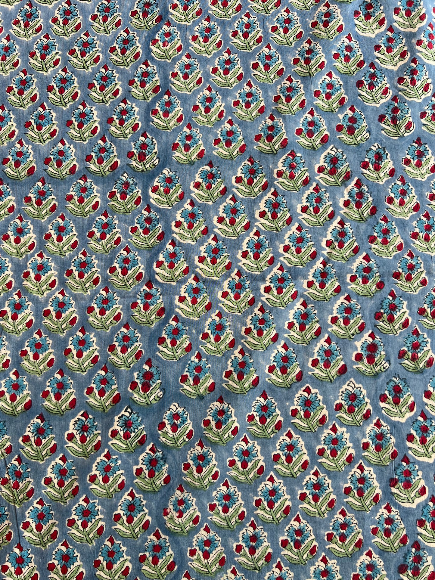 Pure Cotton Hand Block Printed Fabric