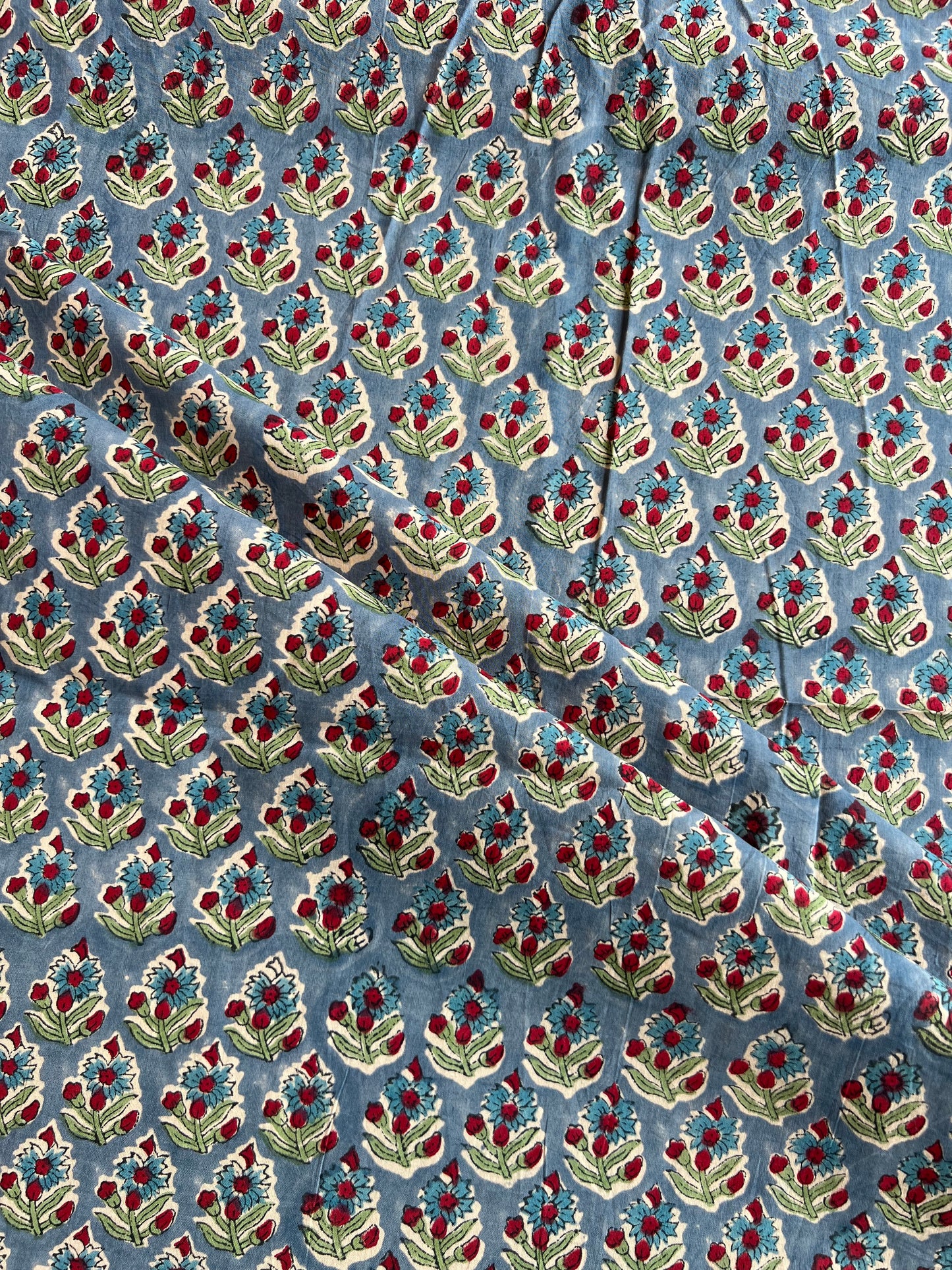 Pure Cotton Hand Block Printed Fabric