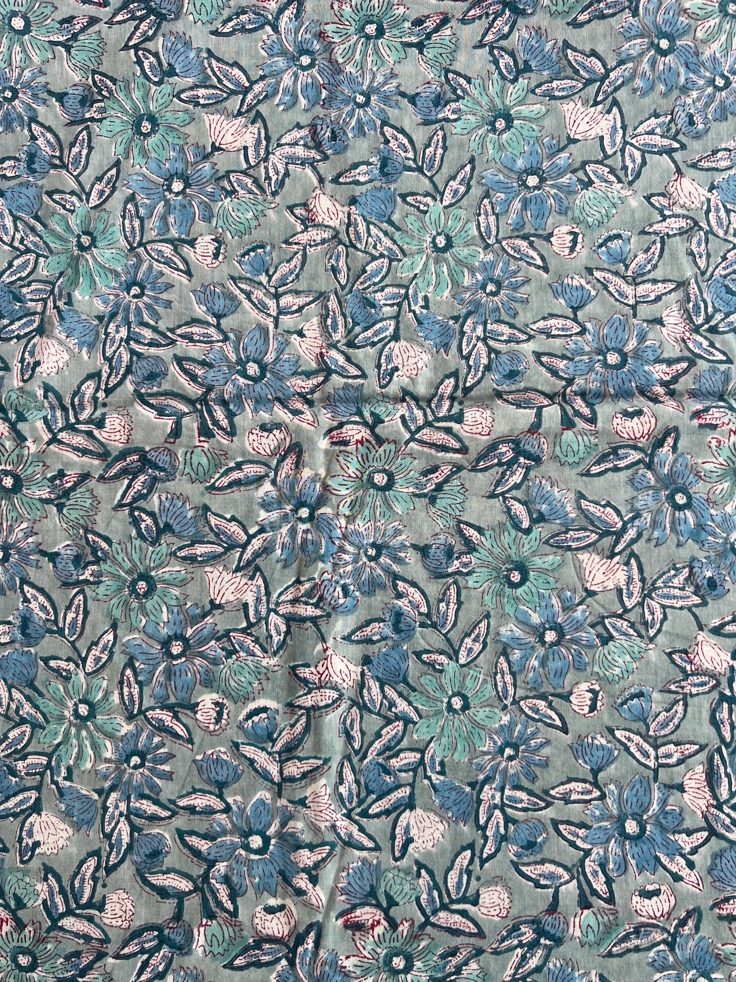 Pure Cotton Hand Block Printed Fabric
