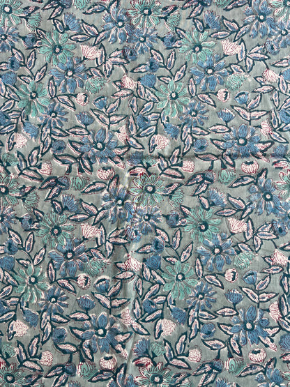 Pure Cotton Hand Block Printed Fabric