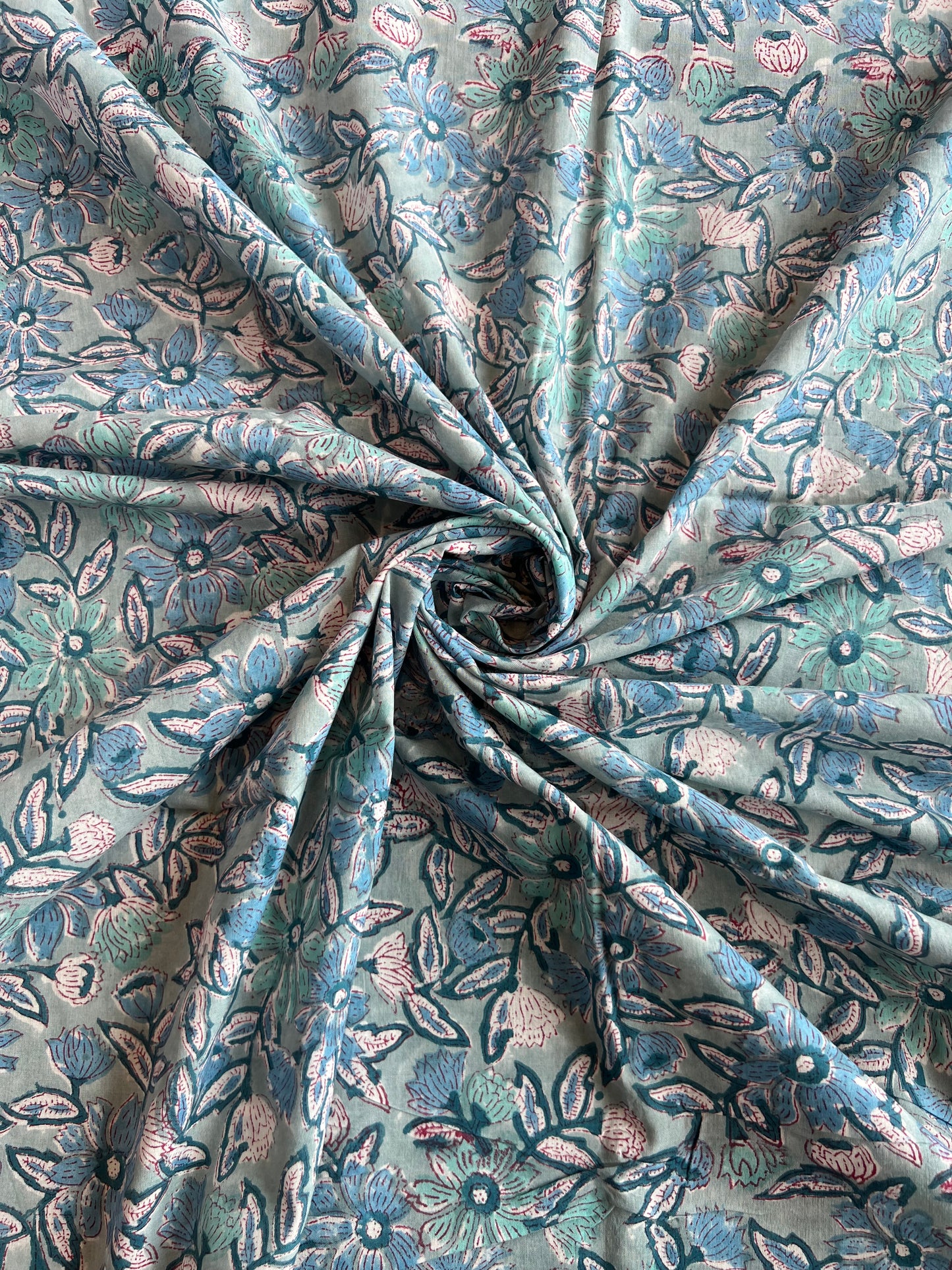 Pure Cotton Hand Block Printed Fabric