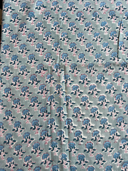 Pure Cotton Hand Block Printed Fabric