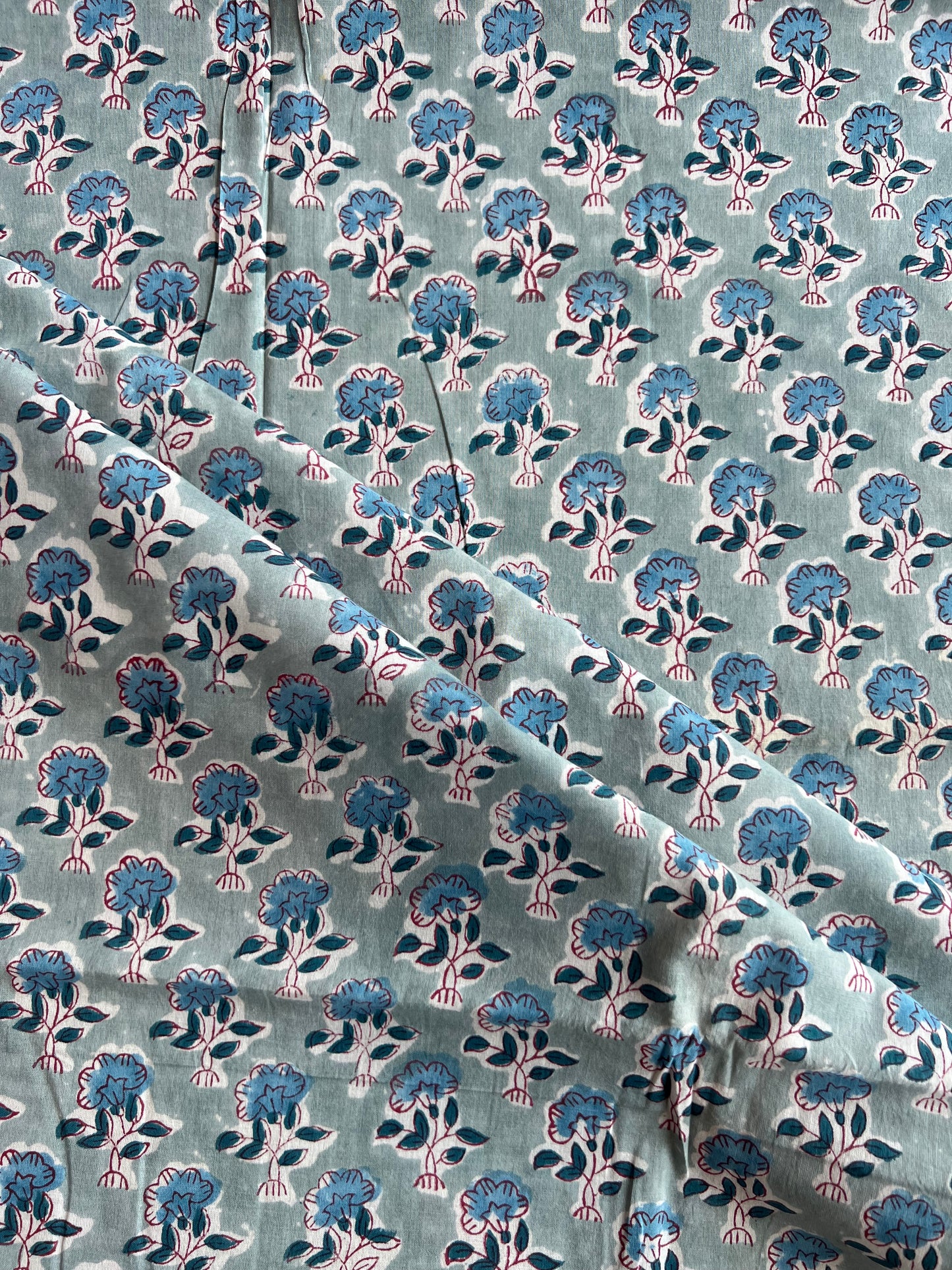 Pure Cotton Hand Block Printed Fabric