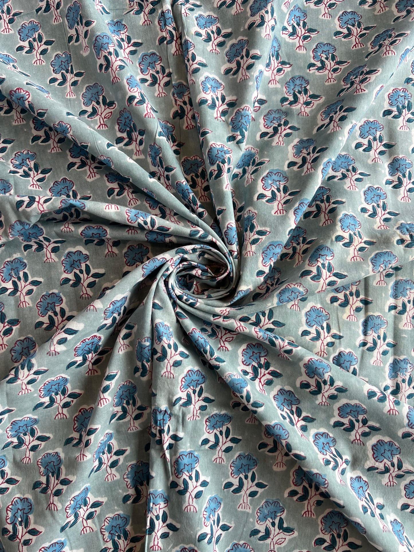 Pure Cotton Hand Block Printed Fabric