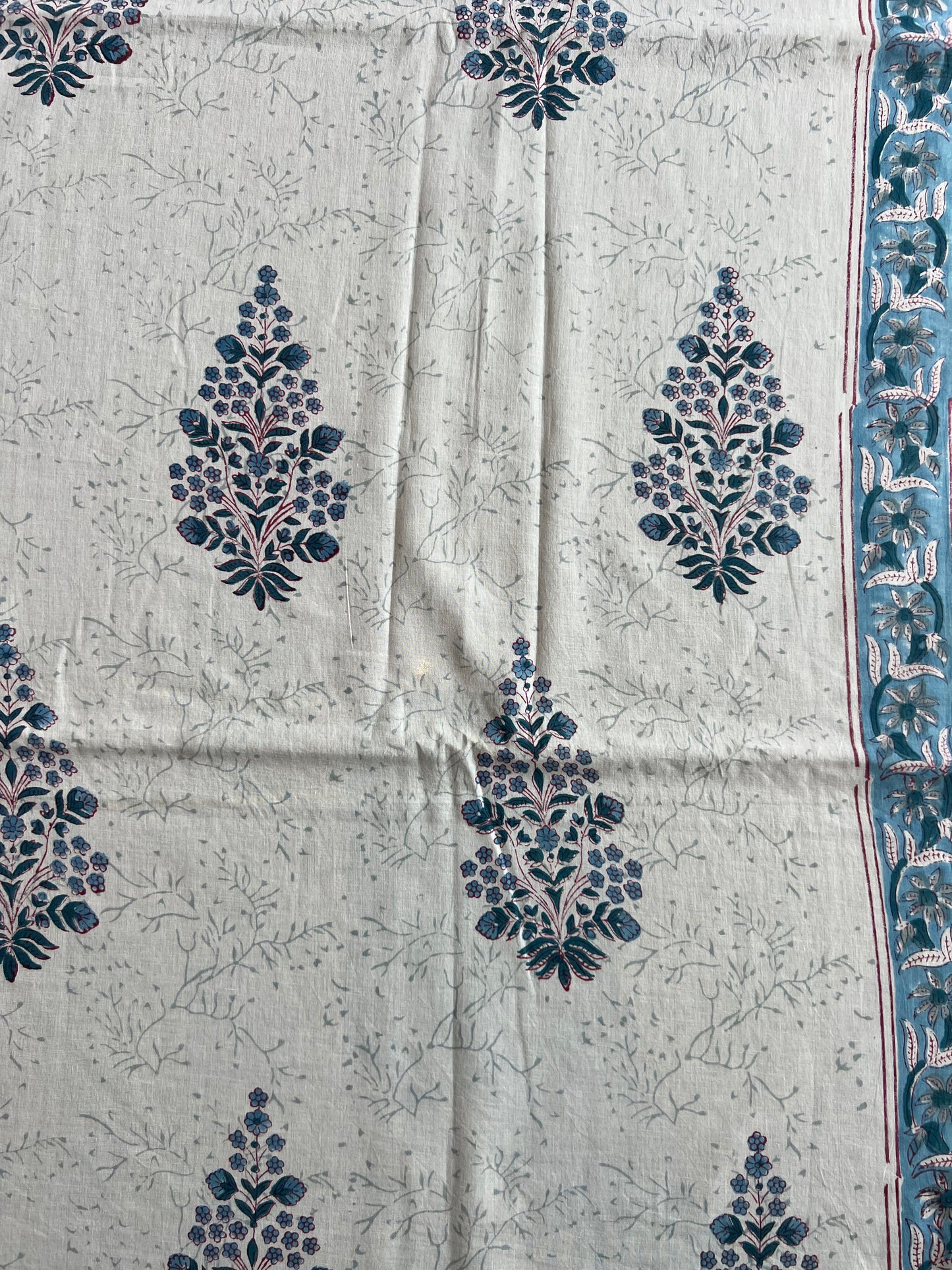 Pure Cotton Hand Block Printed Fabric
