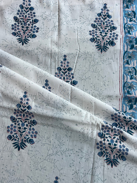 Pure Cotton Hand Block Printed Fabric