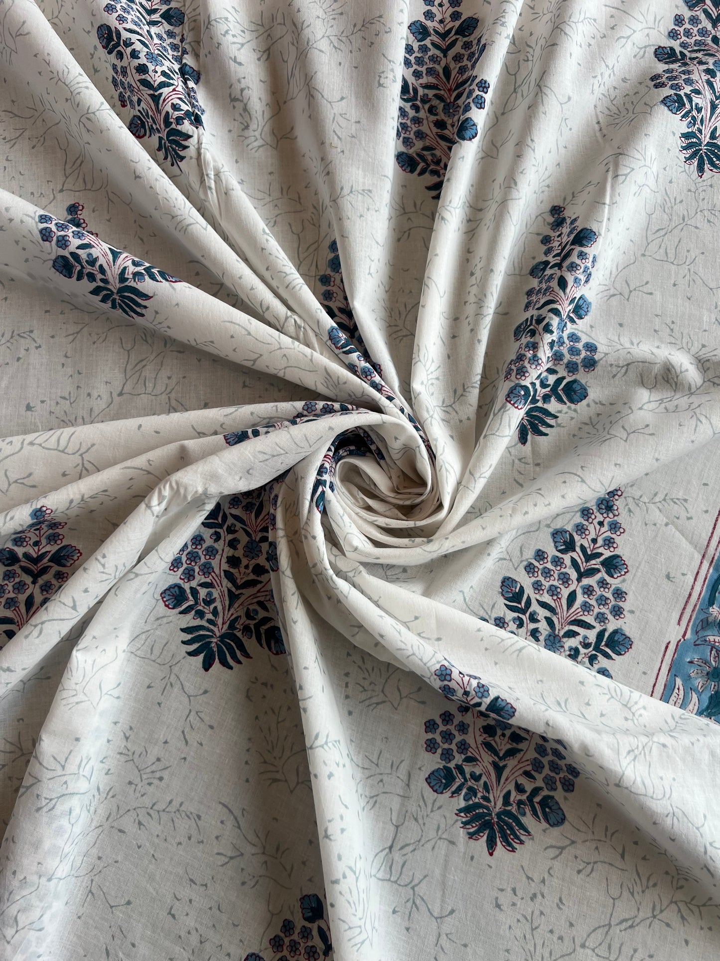 Pure Cotton Hand Block Printed Fabric