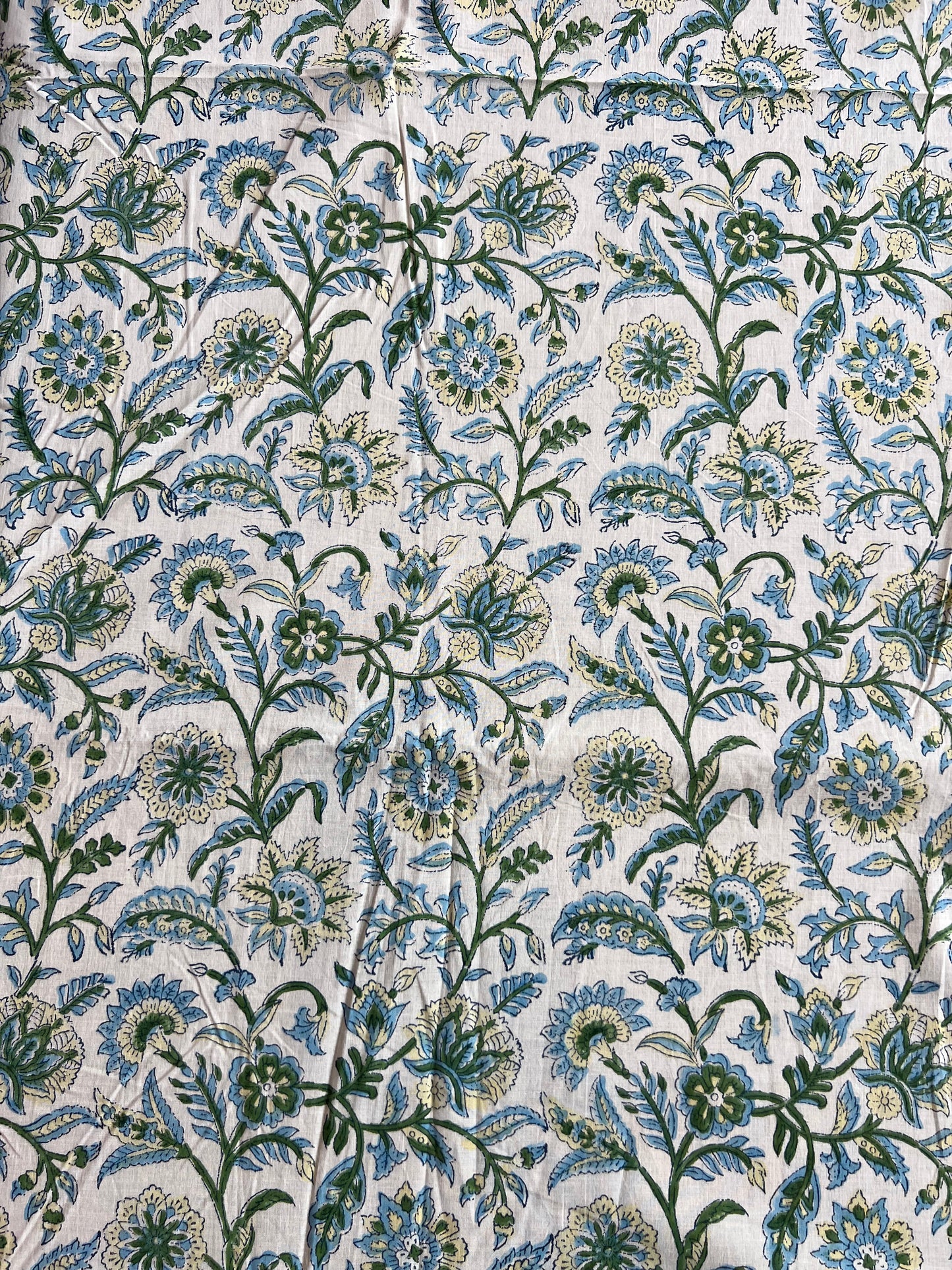 Pure Cotton Hand Block Printed Fabric