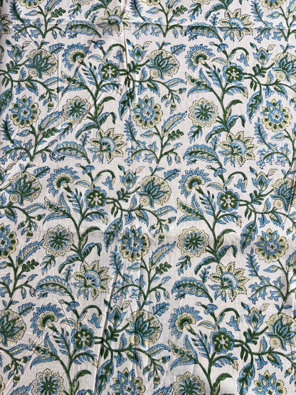 Pure Cotton Hand Block Printed Fabric