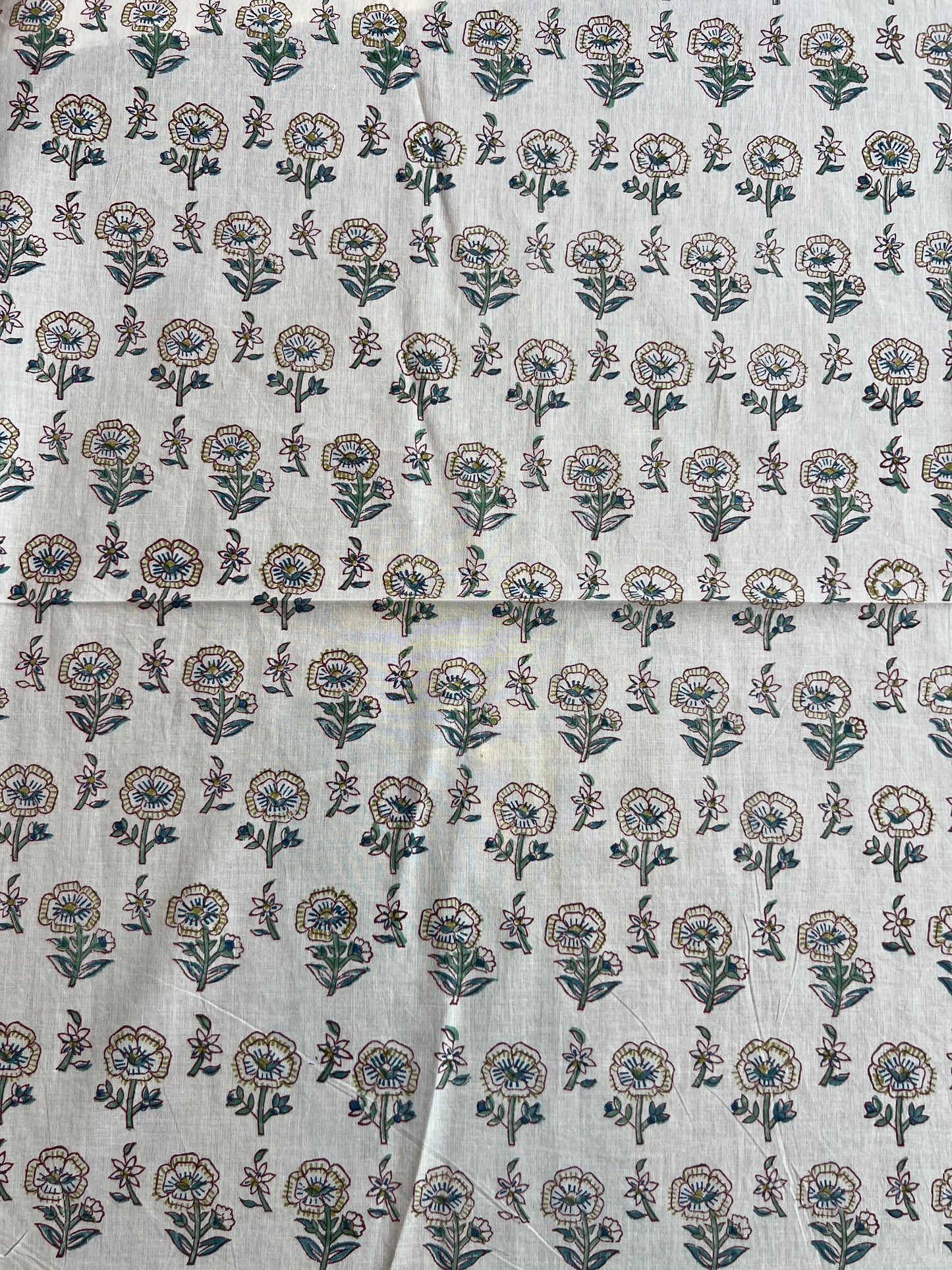 Pure Cotton Hand Block Printed Fabric
