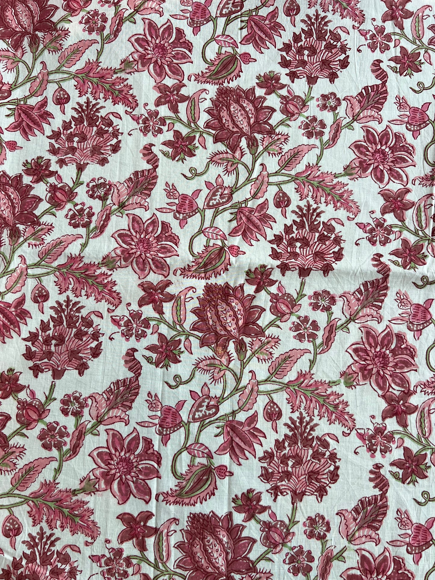 Pure Cotton Hand Block Printed Fabric