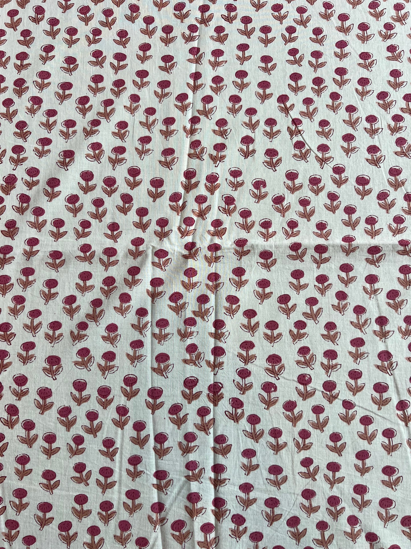 Pure Cotton Hand Block Printed Fabric
