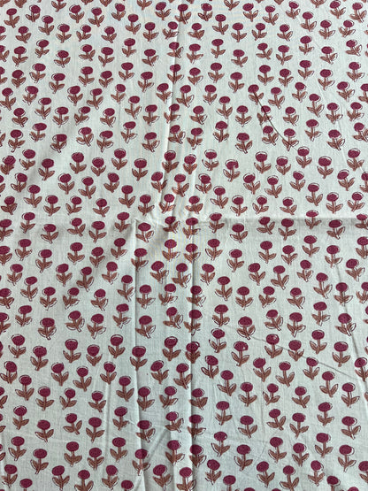Pure Cotton Hand Block Printed Fabric