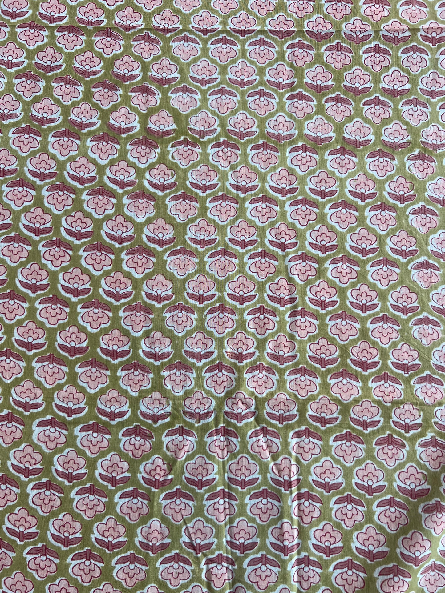 Pure Cotton Hand Block Printed Fabric