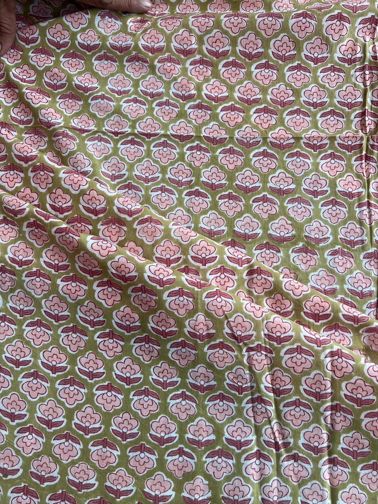 Pure Cotton Hand Block Printed Fabric
