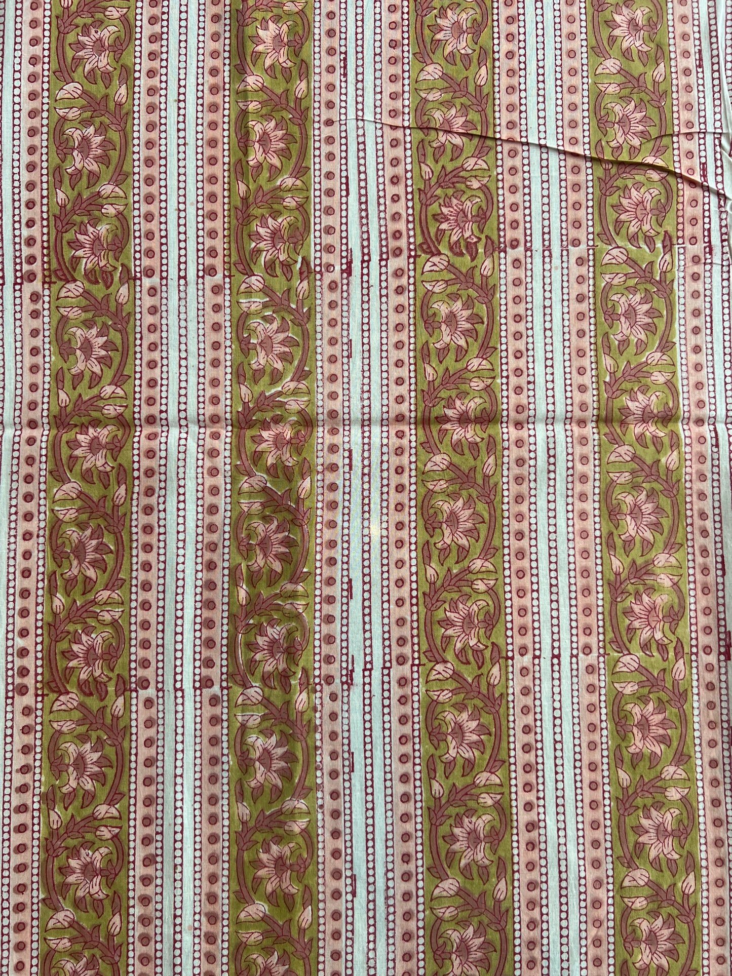 Pure Cotton Hand Block Printed Fabric
