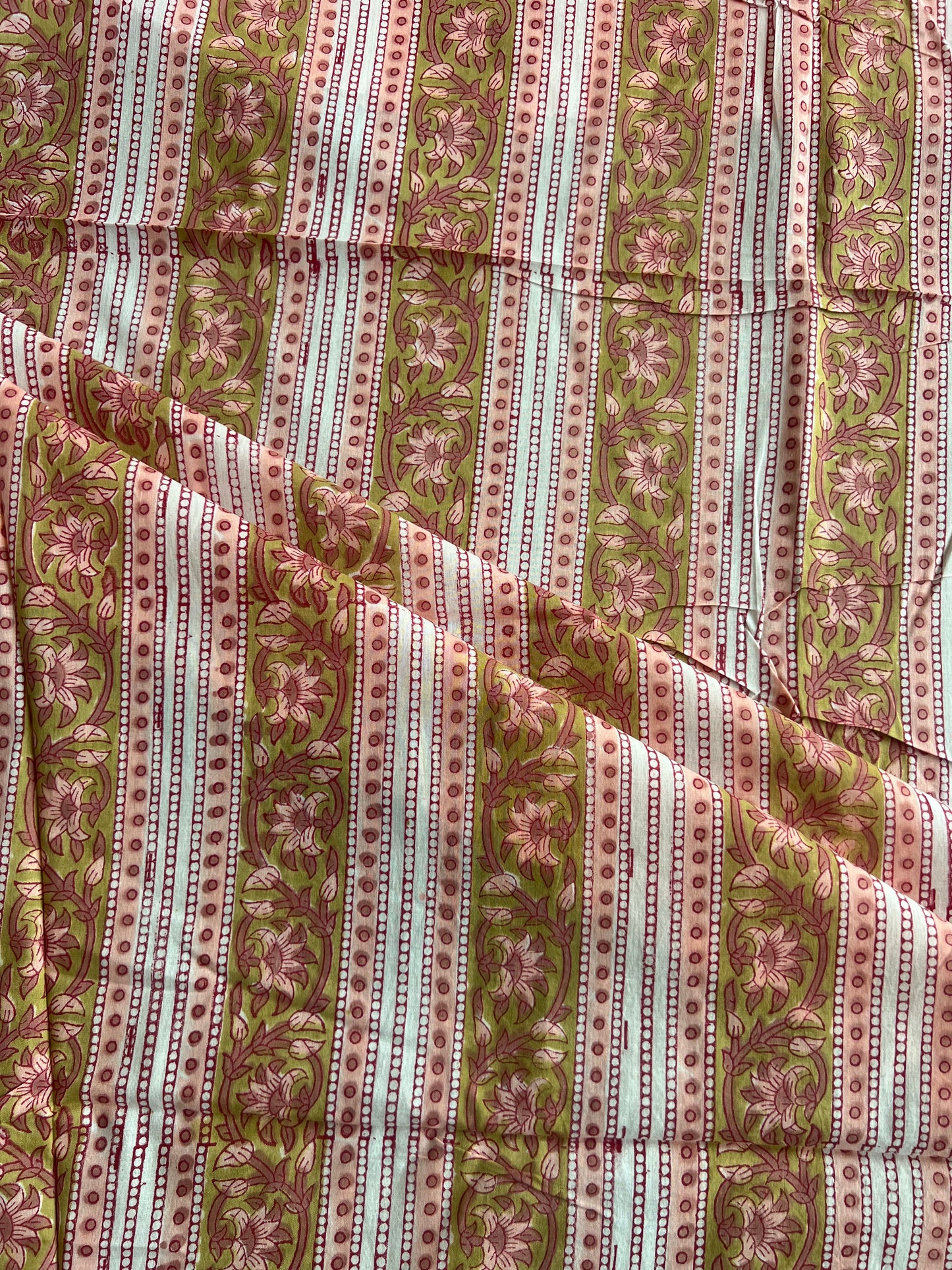 Pure Cotton Hand Block Printed Fabric