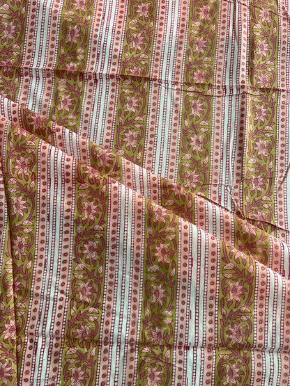 Pure Cotton Hand Block Printed Fabric