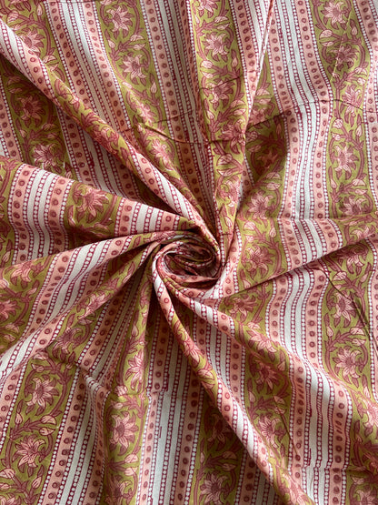 Pure Cotton Hand Block Printed Fabric