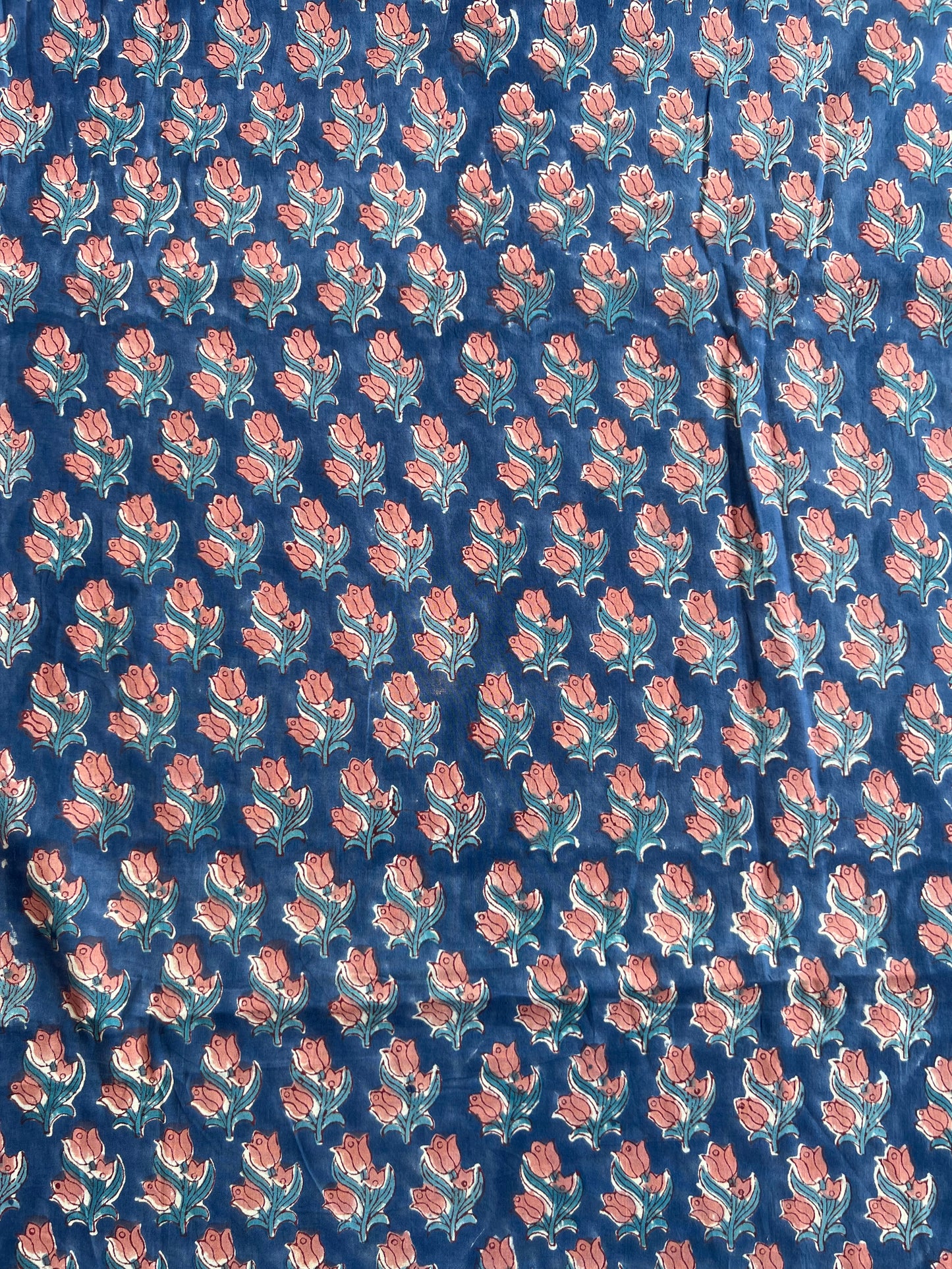 Pure Cotton Hand Block Printed Fabric