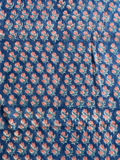 Pure Cotton Hand Block Printed Fabric