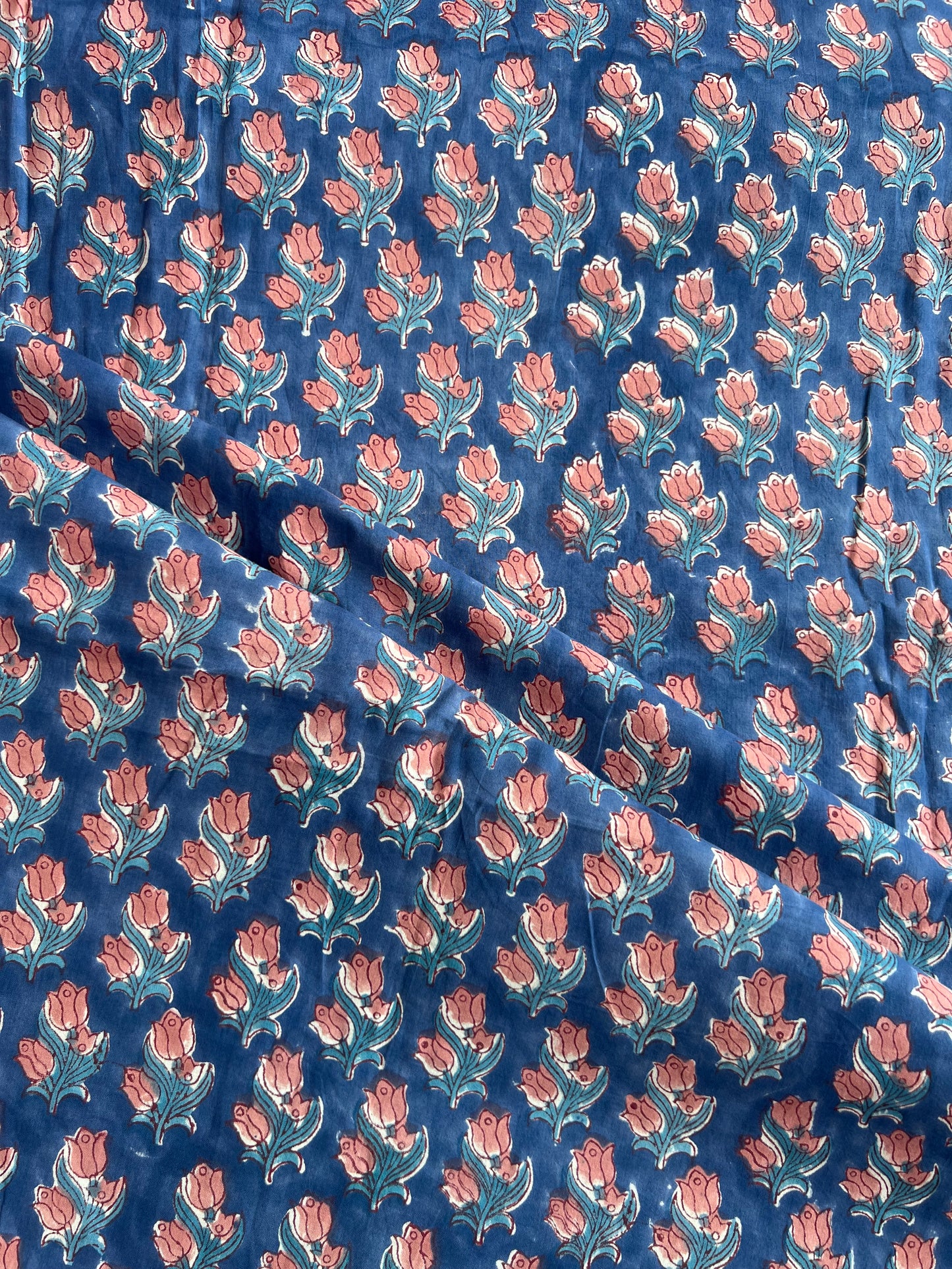 Pure Cotton Hand Block Printed Fabric